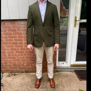 Banana Republic Cotton/Linen Forest Green Blazer 38s